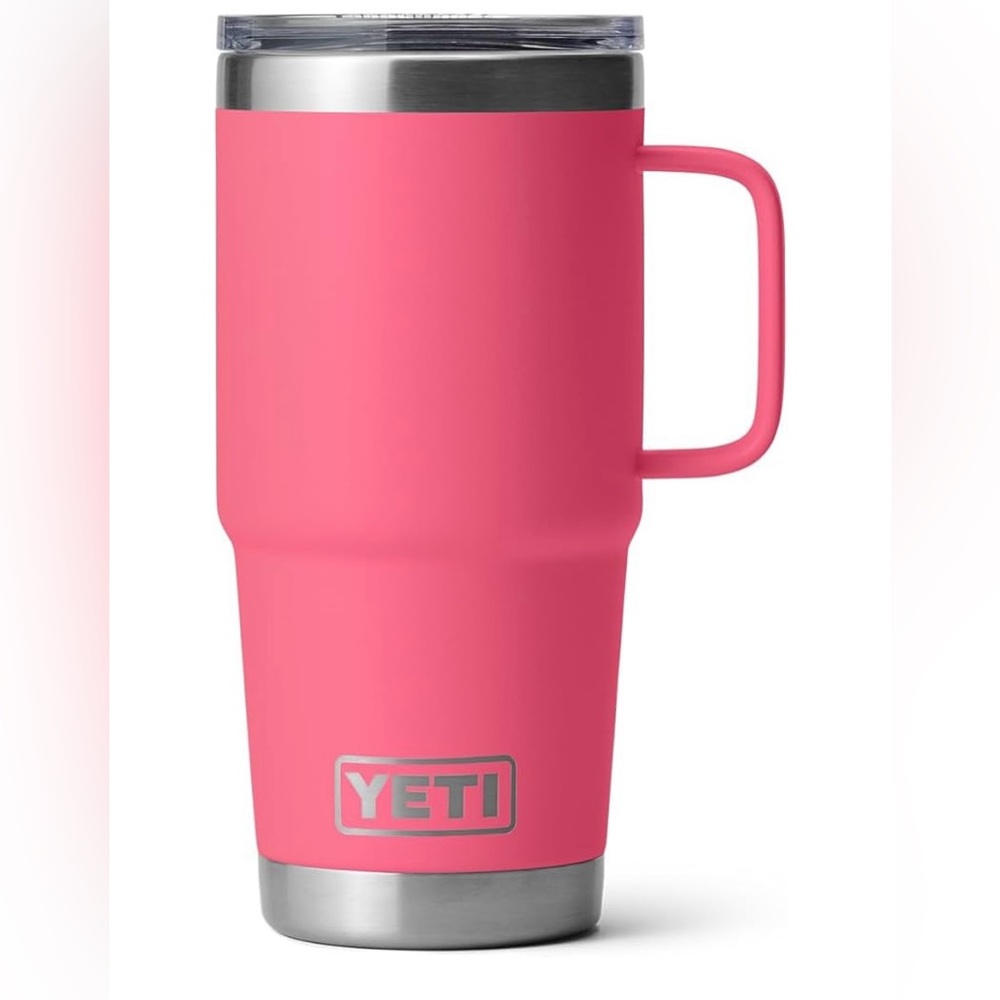Brand New Yeti Tropical Pink 20oz tumbler with handler